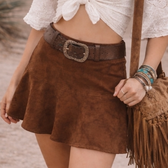 Lauren Ralph Lauren Dresses & Skirts - New Ralph Lauren Suede Skirt – Boho Western Style 🤎.
